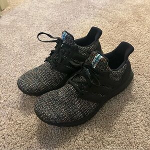 Adidas Ultraboost 3.0 Multicolor Static Black Sneakers Size 10 G54001
